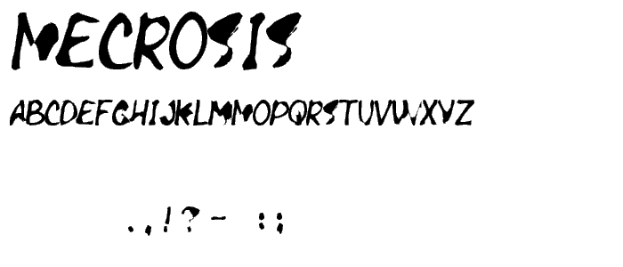 Necrosis font