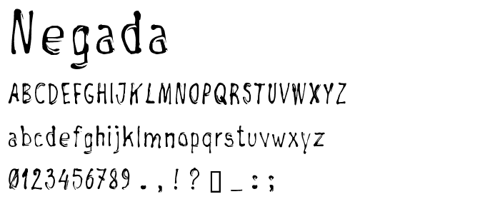 Negada font