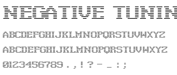 Negative Tuning font