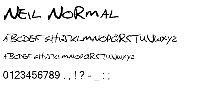 Neil Normal font