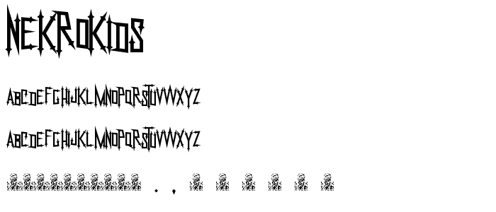 NekroKids font