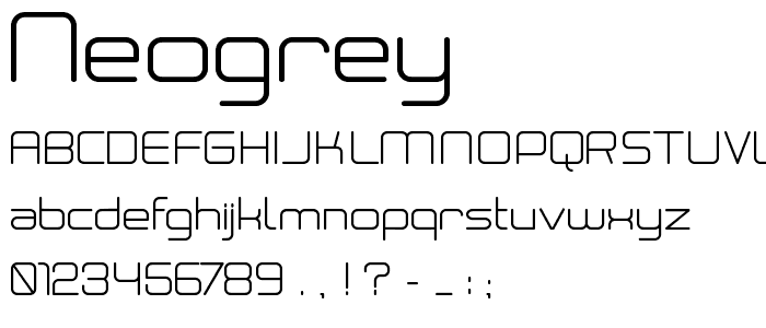 Neogrey font