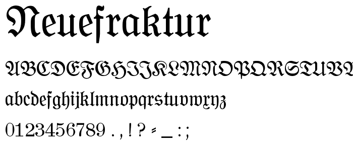 NeueFraktur font