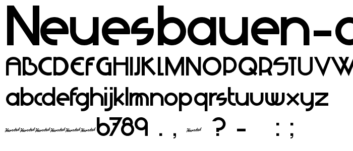 NeuesBauen-Demo font