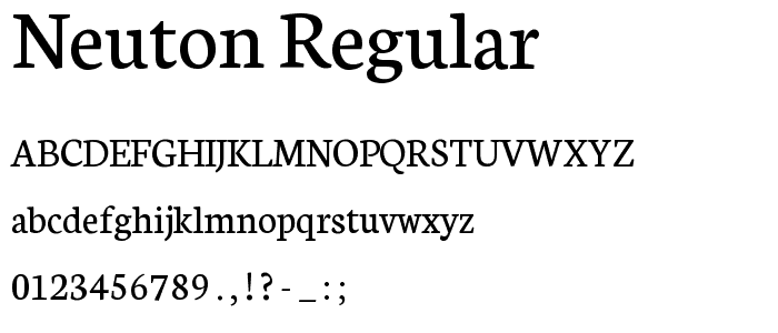 Neuton Regular font