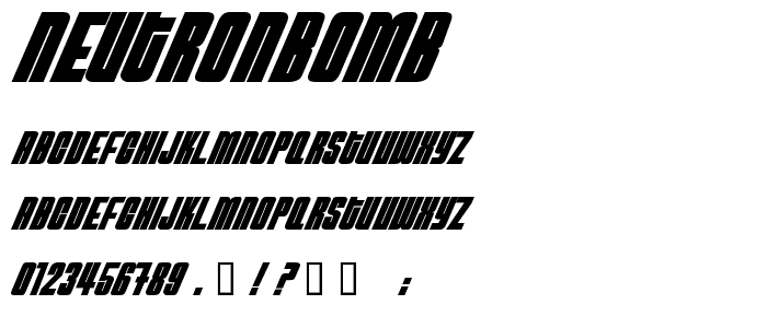 NeutronBomb font