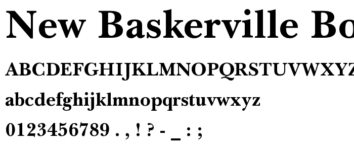 New Baskerville Bold BT font