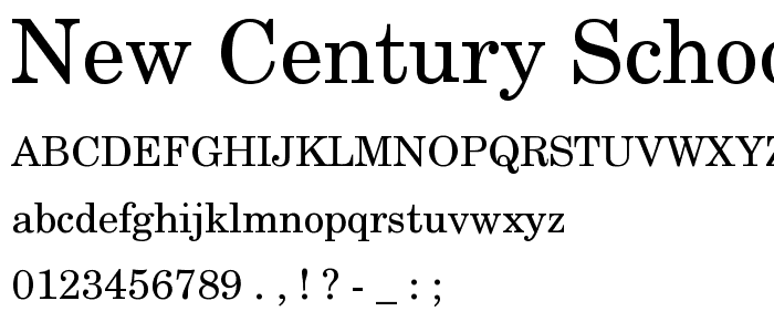 New Century Schoolbook font