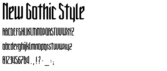 New Gothic Style font