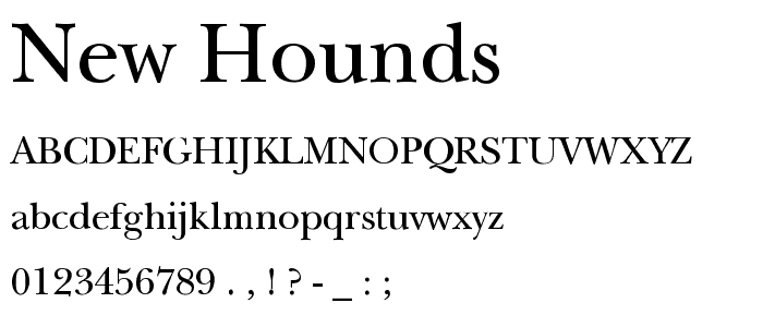 New Hounds font