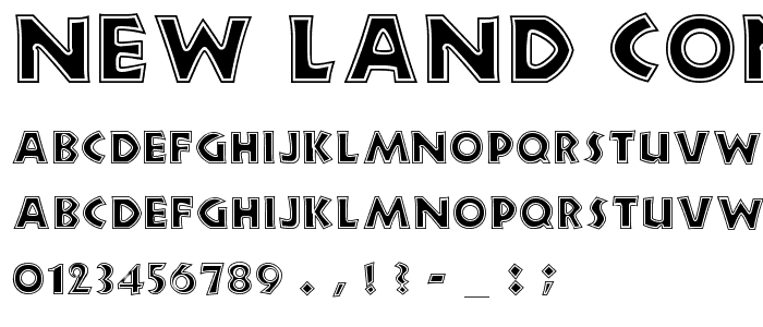 New Land Contour font