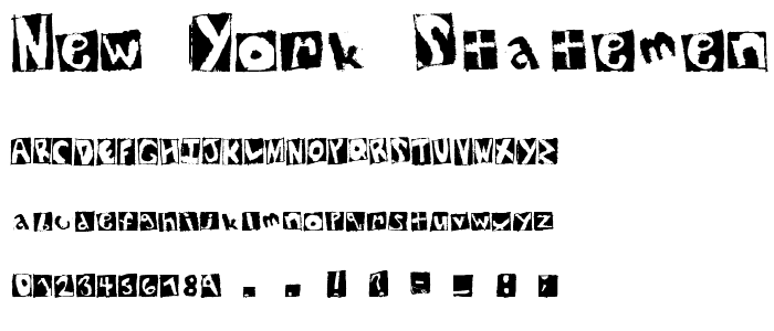 New York StatementRegular font