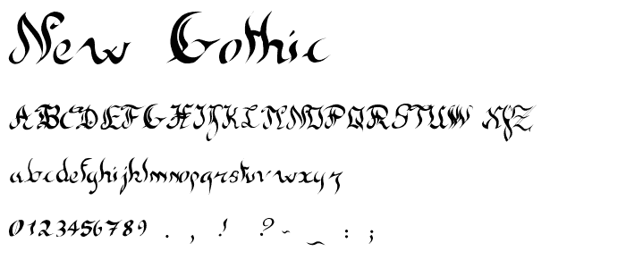 New gothic font