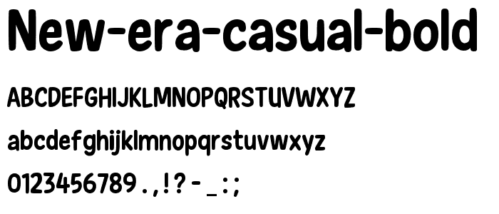 New Era Casual Bold font