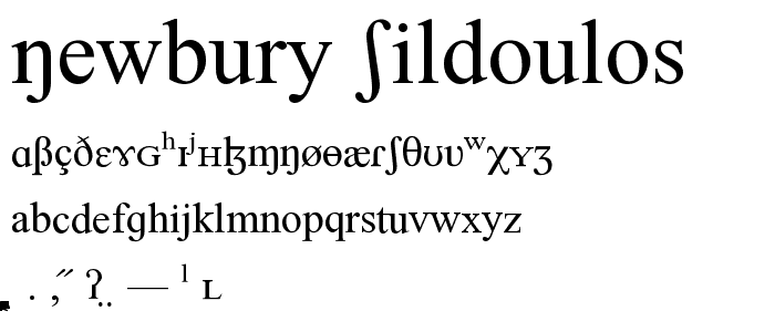 Newbury SILDoulos font