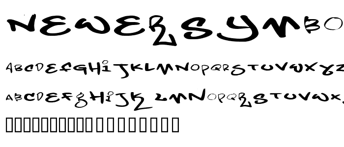 NewerSymbolFont5 font