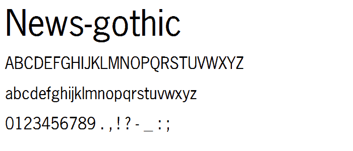 News-Gothic font