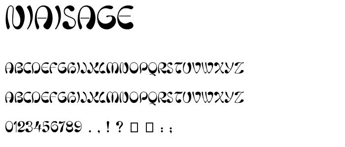 Niaisage font