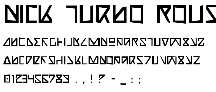 Nick Turbo Rough font