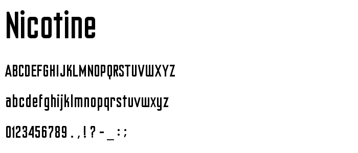 Nicotine font