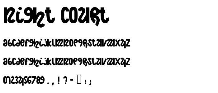 Night Court font