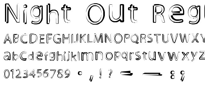 Night Out Regular font