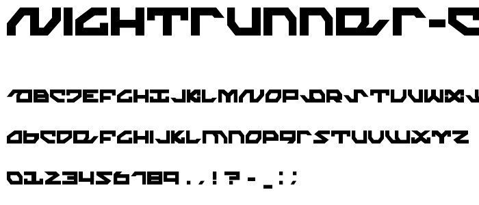 Nightrunner Condensed font