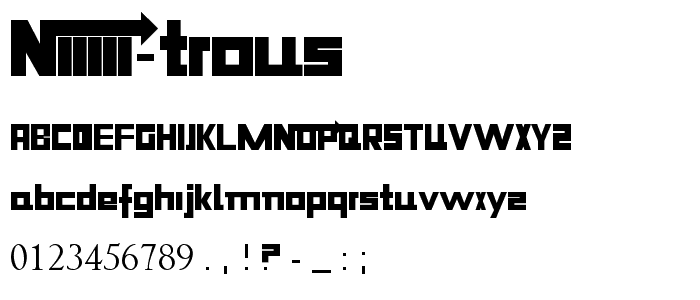 Niiiii-trous font