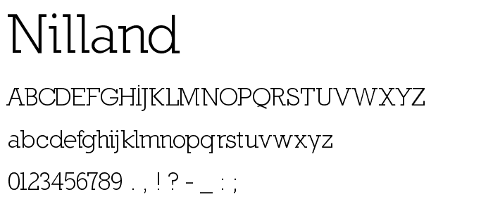 Nilland font