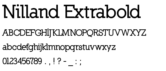 Nilland-ExtraBold font