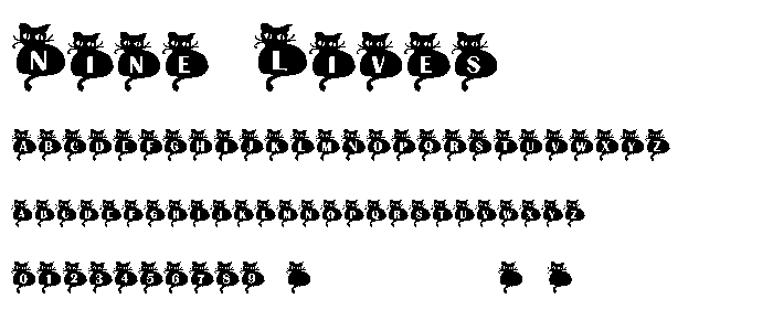 Nine Lives font