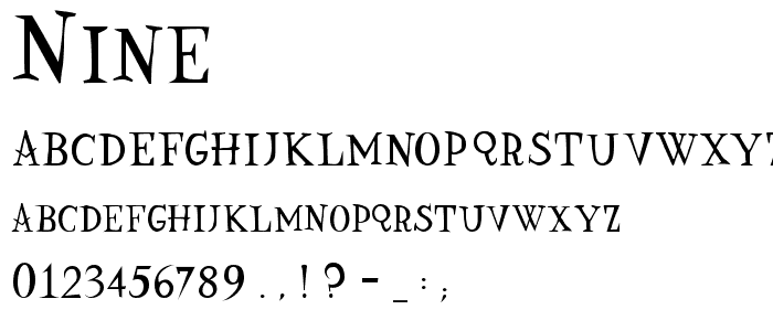 Nine font