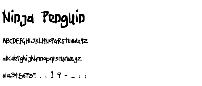 Ninja Penguin font