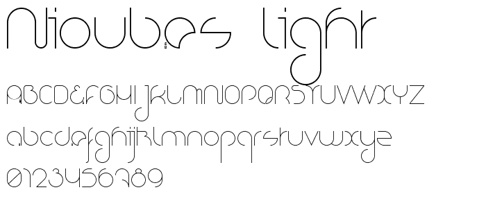 Nioubes Light font