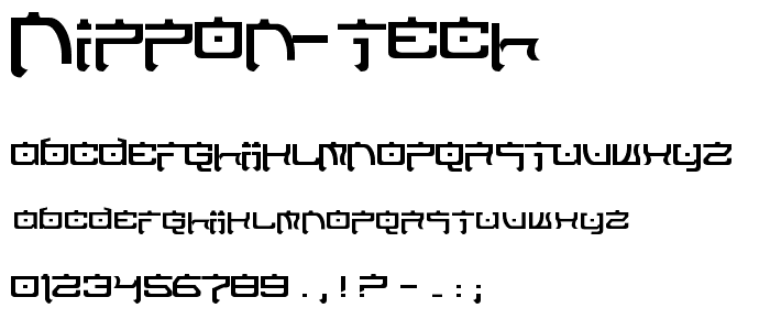 Nippon Tech font