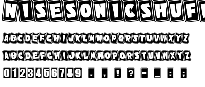 NiseSonicShuffle font