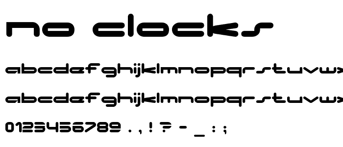 No Clocks font