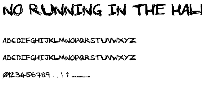 No Running In The Halls font