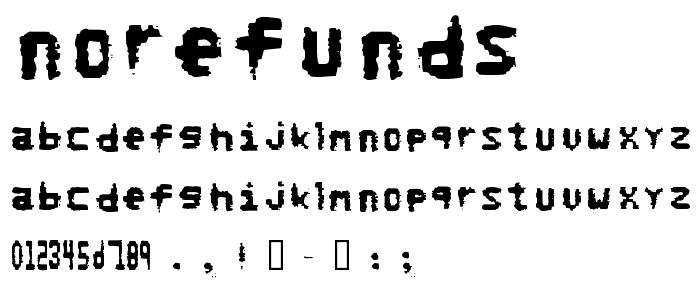 NoRefunds font