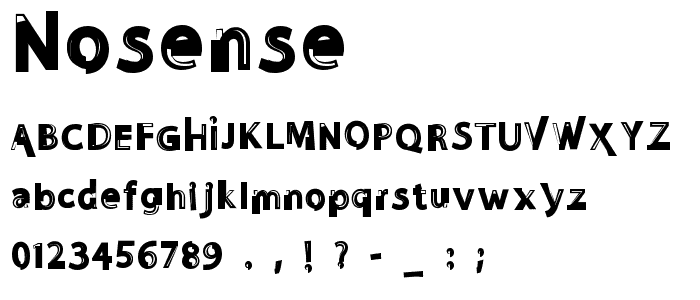 NoSense font