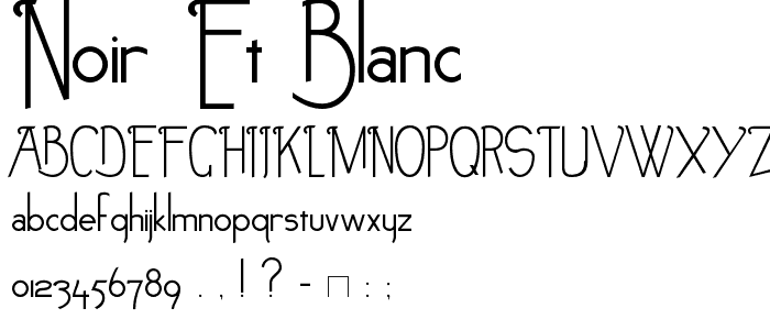 Noir-et-Blanc font