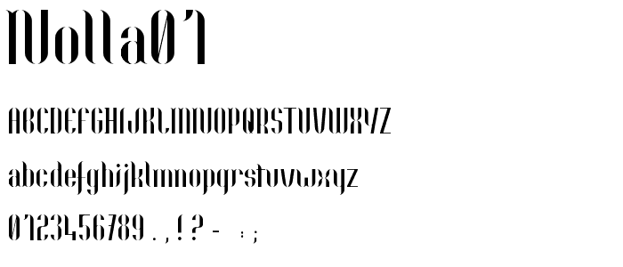 Nolla01 font