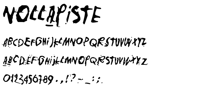 Nollapiste font