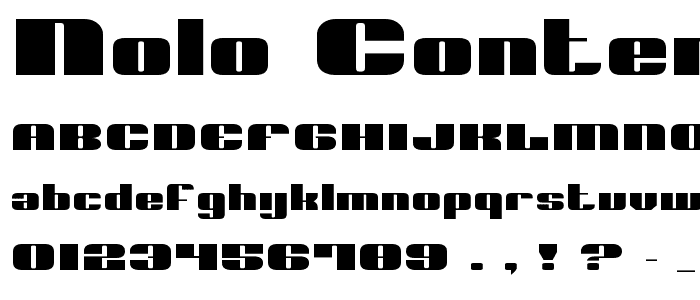 Nolo Contendre Expanded font