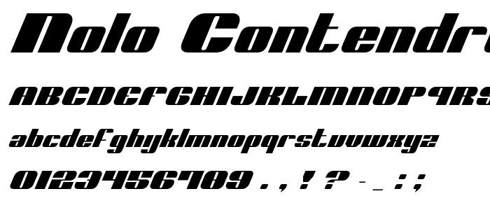 Nolo Contendre Italic font