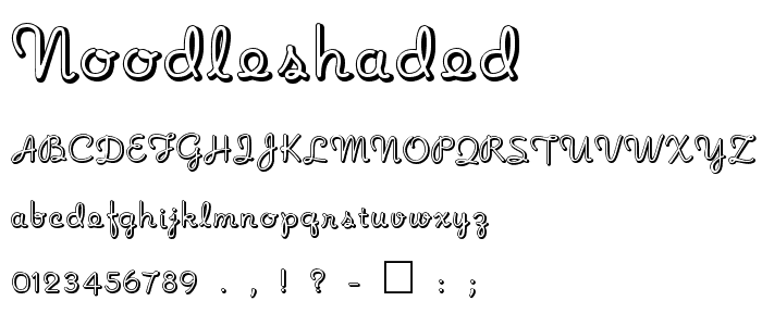 NoodleShaded font