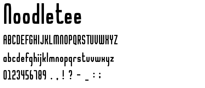 Noodletee font