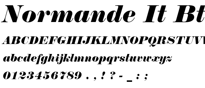 Normande It BT Italic font