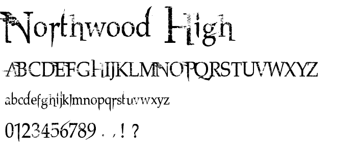 Northwood High font