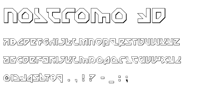 Nostromo 3D font